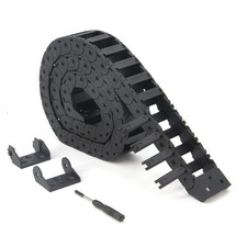 Zeberoxyz 15x30mm 1M Drag Chain R28 Black Open Type Cable Carrier for 3D picture