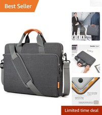 Elegant Grey Laptop Case for 17-18 Inch Devices - Water-Resistant with 5 Pockets picture