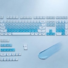 132 Keys PBT Keycaps, Jelly Keycaps Cute Creamy Key caps MOA Profile, MX-for ... picture