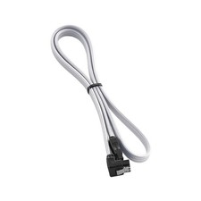 ModFlex Sleeved Right Angle SATA 3 Cable White 60cm PC Modding Accessory picture