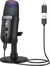 USB Gaming Microphone with RGB Lights Stand for PC Mac PS4, PS5 picture