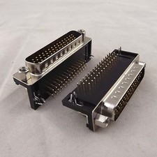 10x D-SUB DB44 44 Pin 3 Rows Male Right Angle PCB Solder Cable Adapter Connector picture