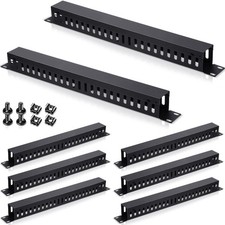 8 Pieces 19 Inch Cable Manager 1U 24 Slot Horizontal Server Rack Mount Cable ... picture