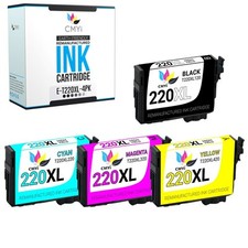 4-Pack CMYi Replacement 220XL Ink Cartridges Fits Epson Workforce WF-2760 2660 picture