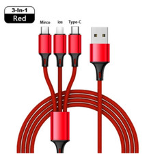 3 in 1 Fast USB Charging Cable Universal Function Cell Phone Charger Cord Lot picture