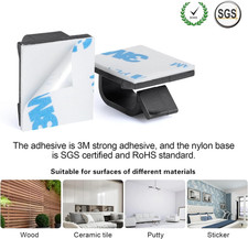 120 PCS Adhesive Cable Wire Clips Black, Outdoor Christmas Light Clips, Cable... picture