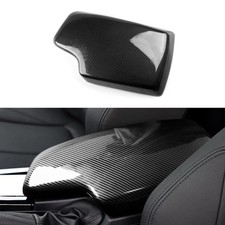 Car Armrest Cover Lid Storage Box Carbon Color ABS Trim fits for BMW  picture
