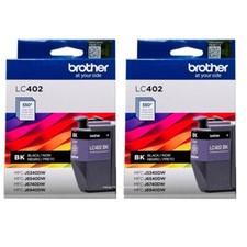 2pcs Genuine Brother LC402 Black  Ink Cartridges Brother 402 Ink picture