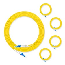 Lebrudos 5Pcs 5 Meter Fiber Optic Patch Cord LC UPC to LC UPC, Simplex Single... picture