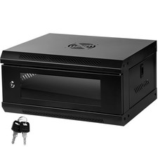 Server Rack Enclosure 19 Inch 17.7 Deep Glass Door Locks Removable Panels picture