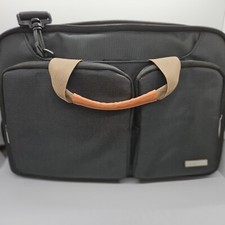 Lacdo 14 Inch 360° Protective Laptop Shoulder Bag Sleeve Case Gray Black Macbook picture