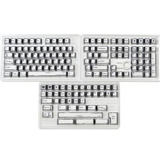 Black White Keycap Set Comfortable Typing Experience For Gamers picture