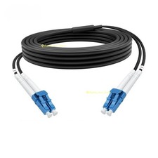 40m LC/UPC Flexible Armored Cable Assembly Patch Cord Duplex Singlemode Jumper picture