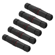 Waterproof RJ45 Coupler, Dual Head IP68 Cable Connector, Pack of 5 (Red) picture
