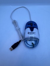 IBM Aqua PC/2 Wired Mouse Floating Logo On Board Blue Model 168 picture