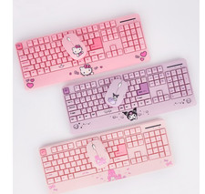 Sanrio Wireless Keyboard & Mouse Set w/ Palm Rest Hello Kitty Kuromi My Melody picture