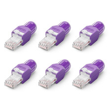 CAT6 Toolless RJ45 Connector, Compact UTP Reusable Plug, 23-26 AWG picture