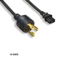 LOT 10pcs 8ft 14 AWG Power Cable NEMA L6-30P TO IEC-603203 C13 15A/300V SJT Blk picture