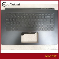 MS-1552 FOR MSI Summit B15 Blue Laptop C Shell Upper Palmrest Backlit Keyboard picture