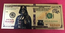 23 x NOTES COMPLETE SET - STAR WARS COLLECTABLE GOLD FOIL $100 NOTE picture