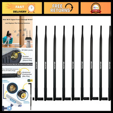 High-Gain 9dBi WiFi Antenna 2.4GHz RP-SMA Connector for Router, USB Adapter, IP picture