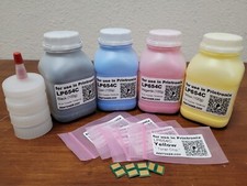 (100g x 4) Toner Refill for use in Printronix LP654C Industrial Printer + 4 Chip picture