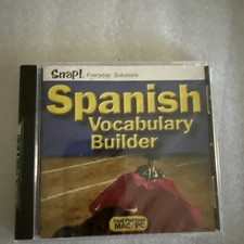 Spanish Vocabulary Builder CD-ROM Snap 2001 Mac PC Language Learning New Sealed picture