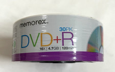 Memorex DVD+R 16X/4.7Go/120 Minute 30PAQ NEW SEALED Recordable DVD picture