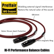 Pair OFC Copper HiFi XLR Plug Audio Balance Interconnection Cable picture