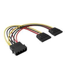 2pcs Power Adapter Cable SATA Hard Drive Power Cable 4Pin To 15Pin 1 To 2  picture