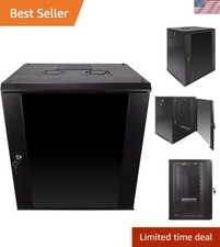 12U Server Rack Enclosure with Glass Door, Cooling Fan, Locks, & Removable Si... picture