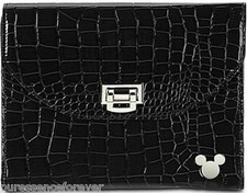 DISNEY PARKS FAUX CROC MICKEY ICON ELECTRONIC TABLET CASE: BLACK (New/Tag) picture