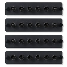4 PCS 6 Simplex ST Fiber Patch Panel Singlemode Black Adapter 6 Port Network picture