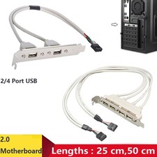 2 USB 2.0 Motherboard Rear Panel Expansion Bracket to IDC 9Pin USB Host Adapter picture