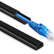 One Cord Cover Wall 153in(9X L17in) - Mini W0.5in x H0.3in x L153in, Black picture