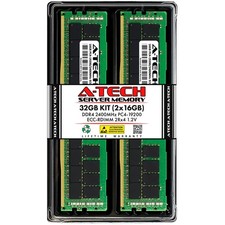 ATech 32GB Kit 2x16GB DDR4 2400MHz PC419200 ECC RDIMM 2Rx4 Dual Rank 1.2V ECC... picture