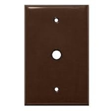 NEW Steren 200-254BR TV Brown 1-Hole Wall Plate picture