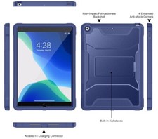 Shockproof Rugged Protective Cover w/Built-in Kickstand for Apple iPad 10.2