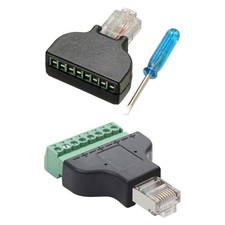 RJ45 To 8Pin Adapter With Screw Fixing Reliable Signal Transfer For Office picture