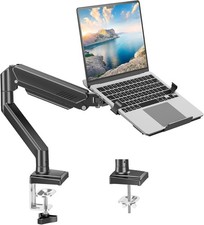 MOUNTUP Laptop Stand for Desk, 2-in-1 Monitor Mount with Laptop Tray Holds 2.... picture