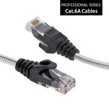 5 Pack of 65Ft CAT6A Patch Cable Armored Anti-Rodent Slim 28AWG picture