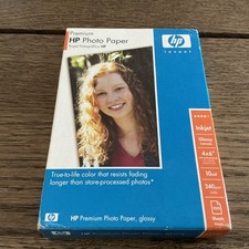  HP 4X6 Premium Glossy Photo Paper 60 Sheets Q1989A : SEALED NEVER OPENED picture