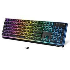 ZIYOU LANG M104 Tri-mode Wireless Keyboard With RGB Backlight, 104-Keys, Silent picture