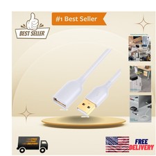 Versatile 10ft USB Extension Cable for Indoor/Outdoor Use - Gold-Plated Quality picture