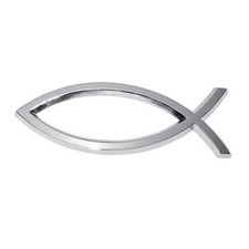 3D Car Emblem Decal Symbol Decorative Badge Sticker Jesus Fish picture