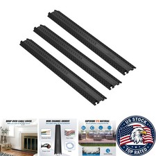Modular 3-Pack Cable Cover Ramp - 2000 lbs Load, Non-Slip and Shock-Absorbent picture