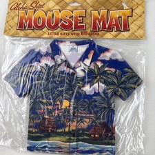 ISLAND HERITAGE ALOHA SHIRT MOUSE MAT PAD FOR PC TROPICAL SUNSET New Unopened picture