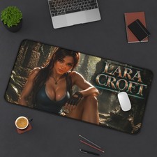 Lara Croft Gaming Mouse Pad, Extended Desk Mat, Gamer Room Decor picture