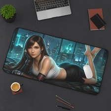 Tifa Lockhart Large Gaming Desk Mat Anime Mouse Pad Gamer Setup picture