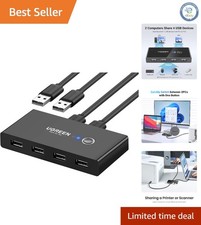 Compact USB Selector Hub, Easily Share 4 Devices Between 2 Systems - Plug & Play picture